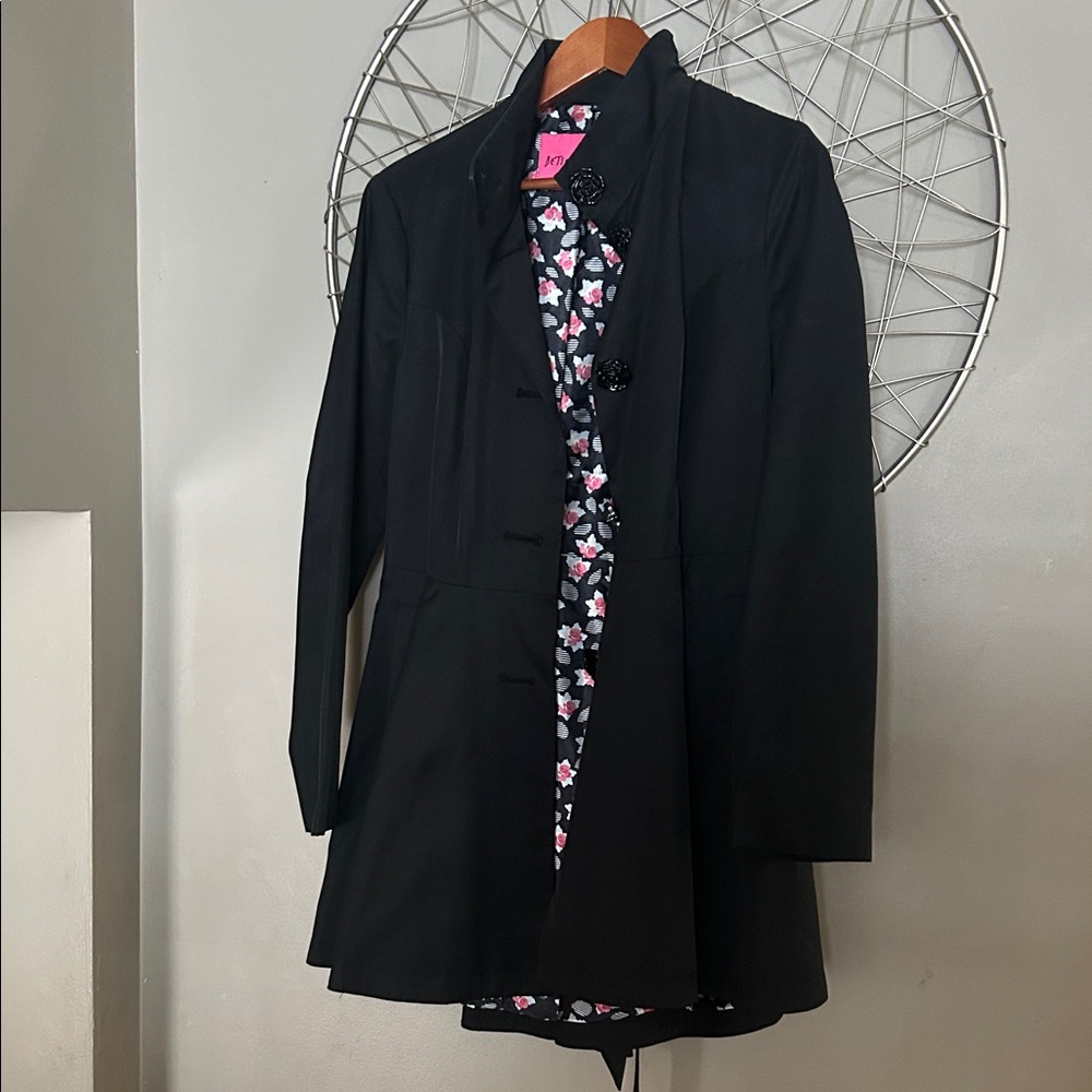 Betsy Johnson Coat with Floral Lining